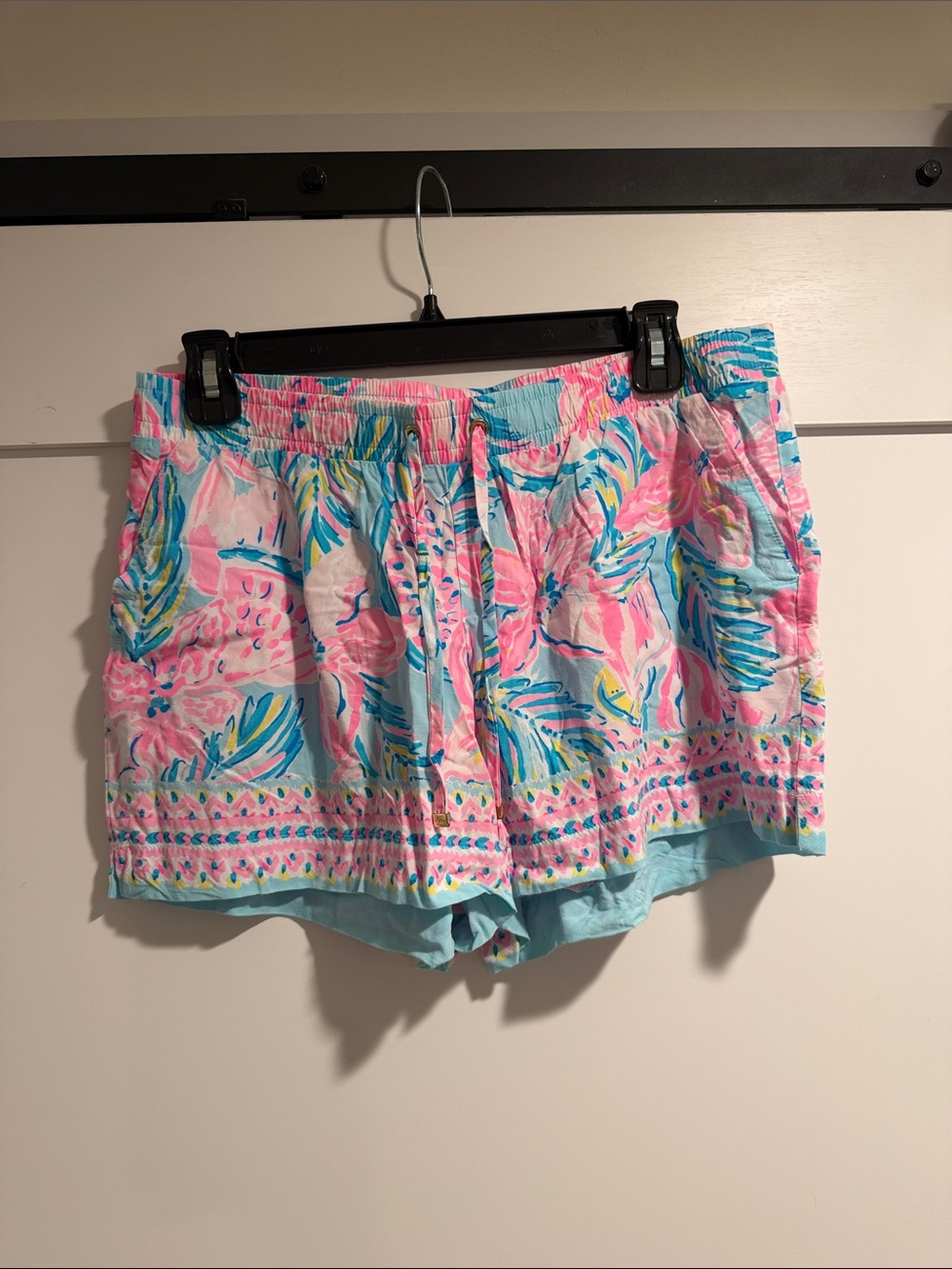 Lilly Pulitzer Pink & Blue Tropical Print Shorts